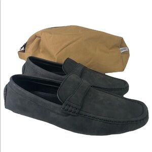 Gallery Seven Black Leather Penny Loafer Shoes